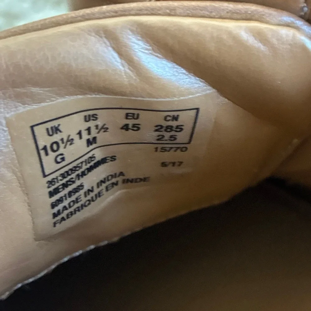 Clarks‎ Leather Square Toe Bicycle Stitch Oxfords Shoes Men's 11.5 Office Work